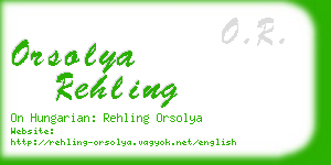orsolya rehling business card